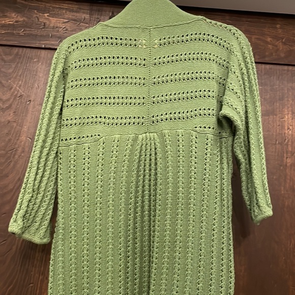Fossil Women’s 3/4 Sleeve Green Knit Cardigan 50% Modern 50% Vintage Size L - Picture 4 of 6